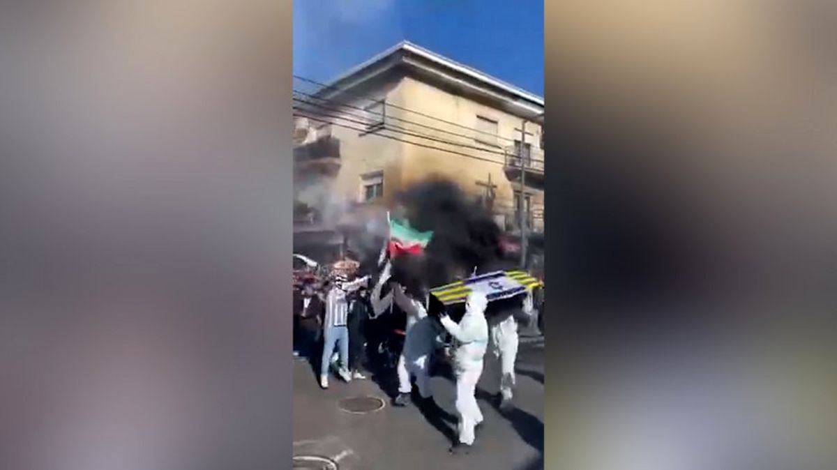 حمایت از ایران در لیگ فوتبال/ ویدیو آرژانتین