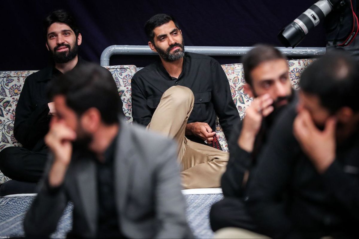 بازیکن سابق فوتبال محمد انصاری در مراسم عزاداری هوسینیه امام خمینی