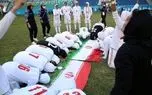 ببینید؛ سلام نظامی ملی‌پوشان بانوی فوتبال ایران در زمان پخش سرود ملی