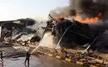 آتش‌سوزی گسترده در انبار ساختمان شماره ۲ ساوه