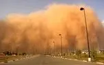 ببینید؛ لحظه ورود طوفان شن به بندر شهید رجایی