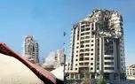 ببینید؛ لحظه انهدام برج ۱۵ طبقه در غزه