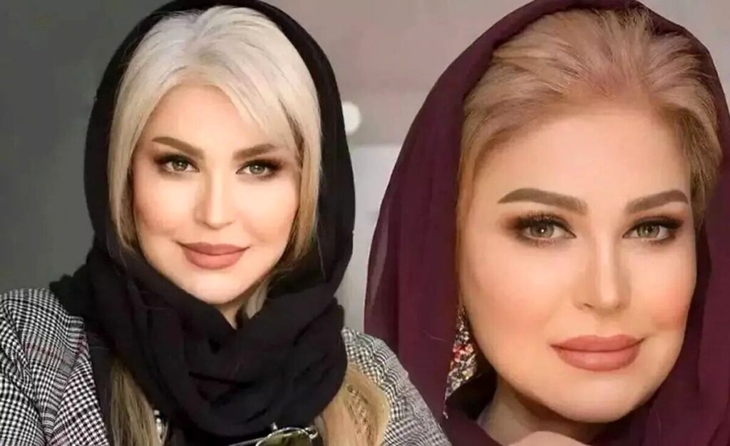 اکرم محمد به همراه دخترش