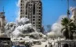 ببینید؛ فرار و وحشت فلسطینی‌ها پس از حمله اسرائیل به یک برج