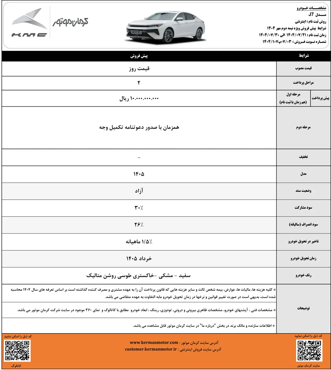 KMC J7 فروش