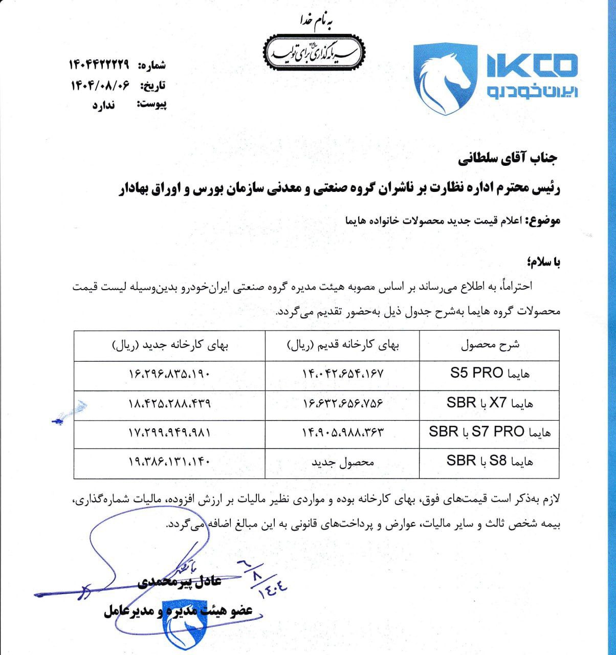 ایران خودرو باز هم قیمت هایما 230 میلیون گران شد