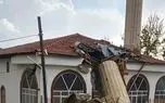 ببینید؛ فروریختن مناره مسجد در پی طوفان و بارش شدید در آنکارا