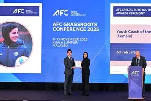 زهره جعفری برترین مربی زن جوان سال آسیا ۲۰۲۵ شد