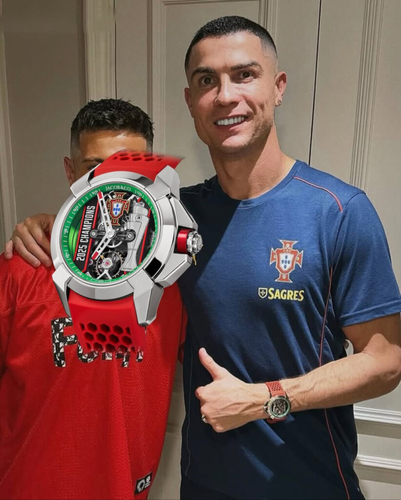 عکس ساعت مخصوص رونالدو با طرح پرچم پرتغال