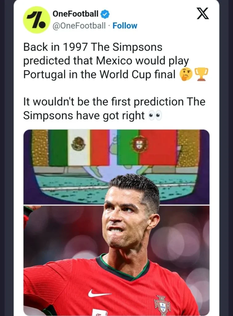 آیا سیمپسون ها فینال جام جهانی 2026 را پیش بینی کرده بودند؟ 1
