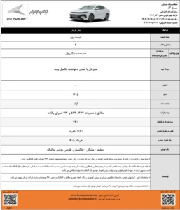 پیش فروش چهار محصول کرمان موتور - آذر 1404
