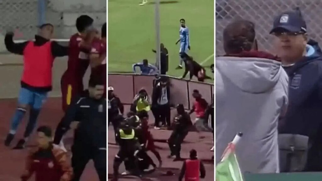 بزرگترین دعوای فوتبالی با 17 اخراج/فیلم