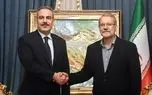 دیدار وزیر خارجه ترکیه با علی لاریجانی