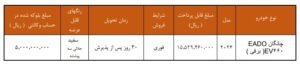 فروش فوری خودرو چانگان 460EV- EADO