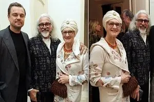 یک دیدار نادر؛ رونمایی از عکس خانوادگی دی‌کاپریو