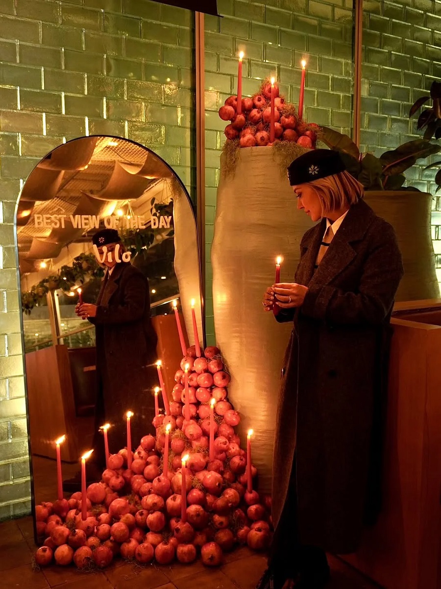 چیدمان سفره یلدا کافه بهرام رادان 1