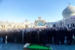 پیکر اشرف بروجردی در شهرری تشییع شد/ ویدئو