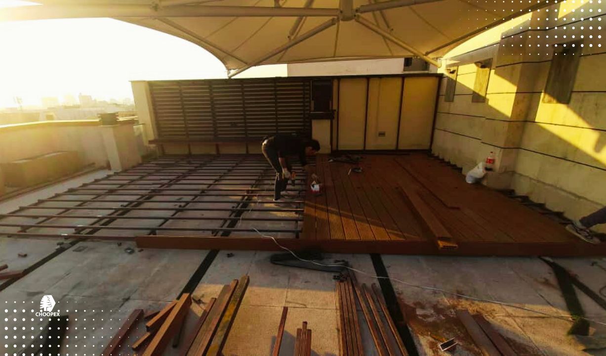 نصب پلاستیک طرح چوب