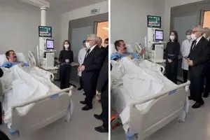 کنسرت ابراهیم تاتلیسس از روی تخت آی‌سی‌یو بیمارستان پیش از جراحی