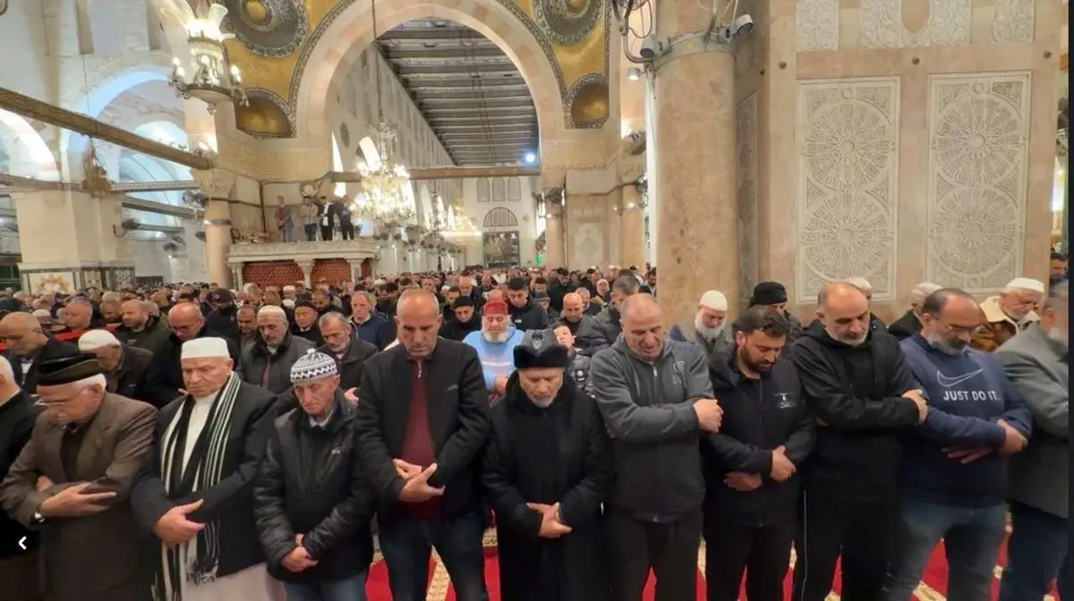 اقامه باشکوه اولین نماز صبح جمعه در مسجدالاقصی پس از 40 روز