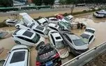 غرق شدن خودروها در چین